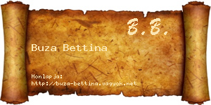 Buza Bettina névjegykártya